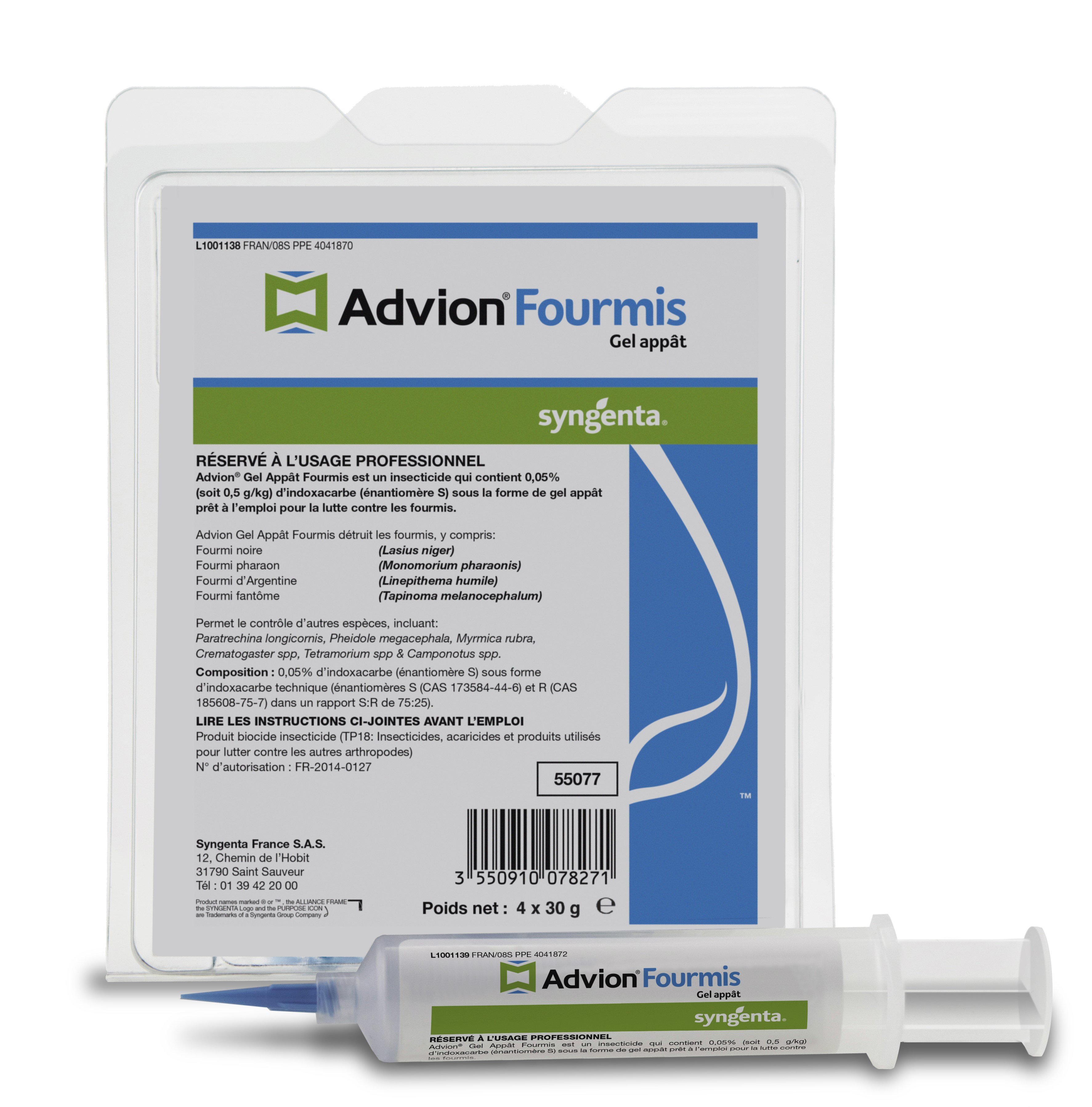 Blister cartouche et seringue Advion Fourmis