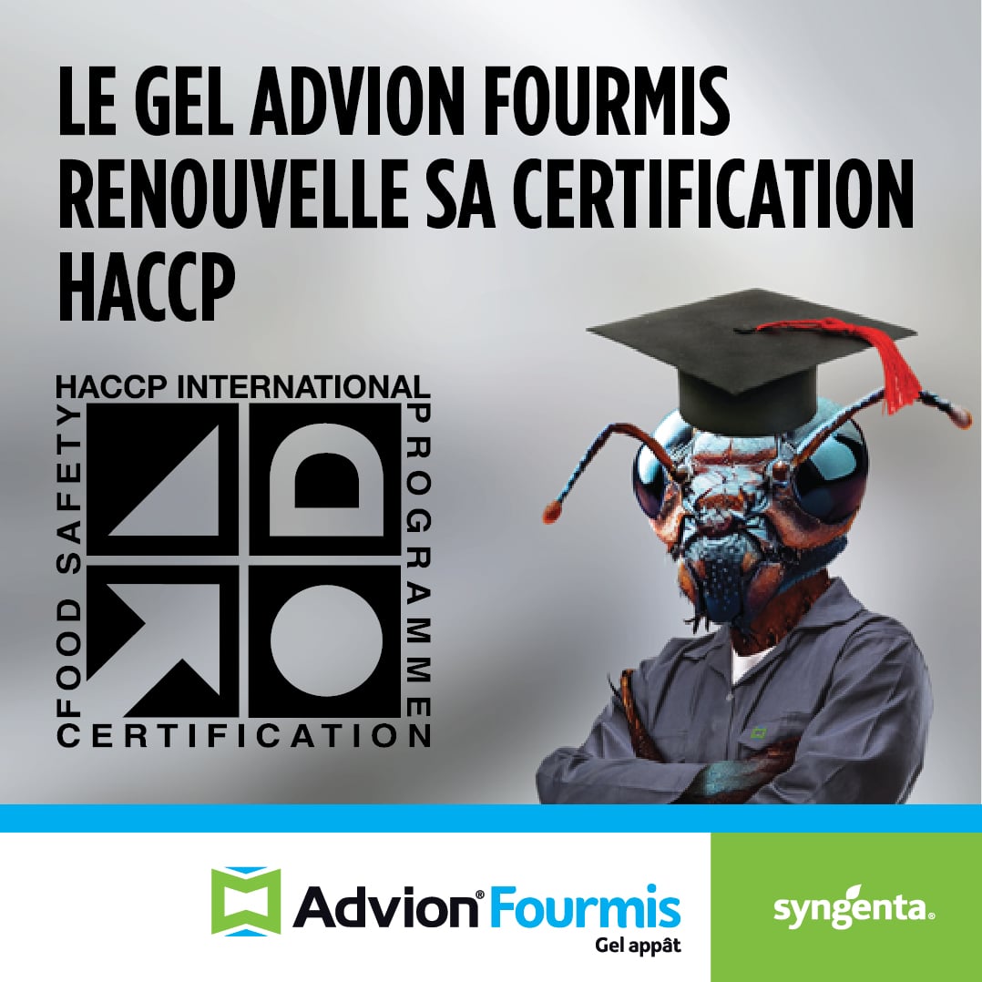 certification haccp advion fourmis