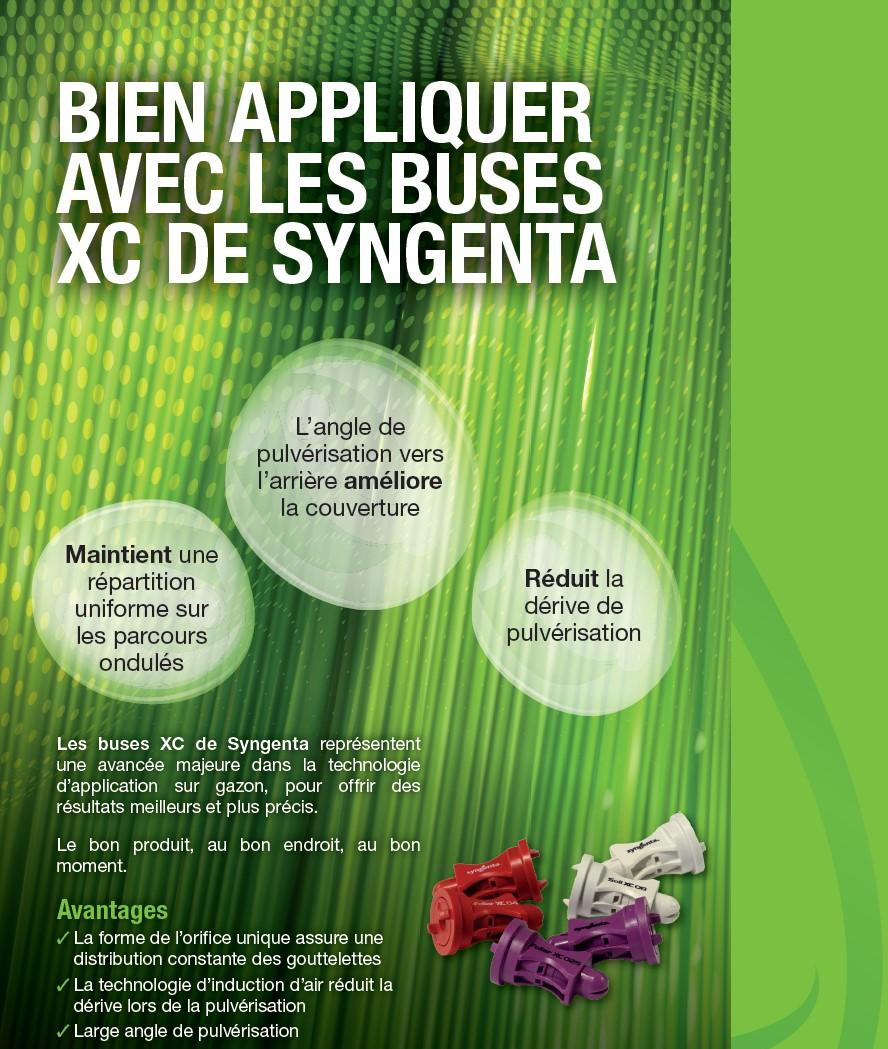 Flyer bien appliquer avec les buses XC de Syngenta