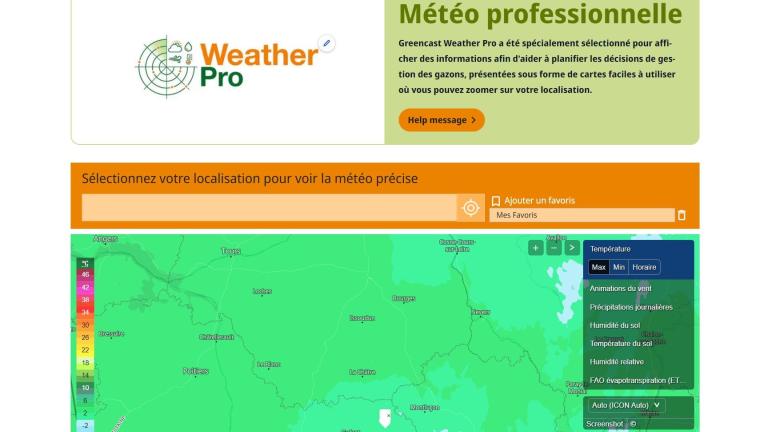 météo professionnelle capture d'écran